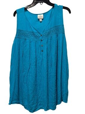 100% Rayon Sleeveless Crochet Tank Top